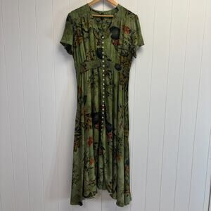 Unbranded Womens Rayon Boho Earthy Tropical Maxi Dress Size XL Island Cruise